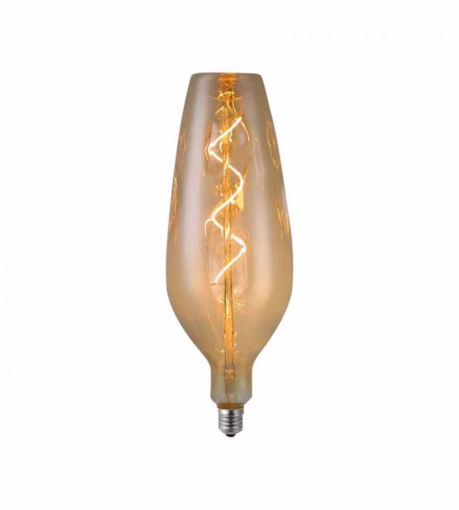 V-TAC Lampadina LED E27 4W B125 Filamento a Spirale Vetro Fumé 2700K