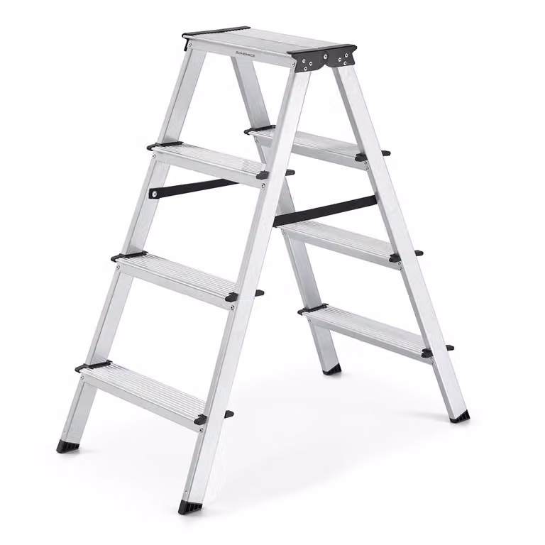 Scaletta in Alluminio, 4 Gradini (78P x 42l x 81,5H cm)