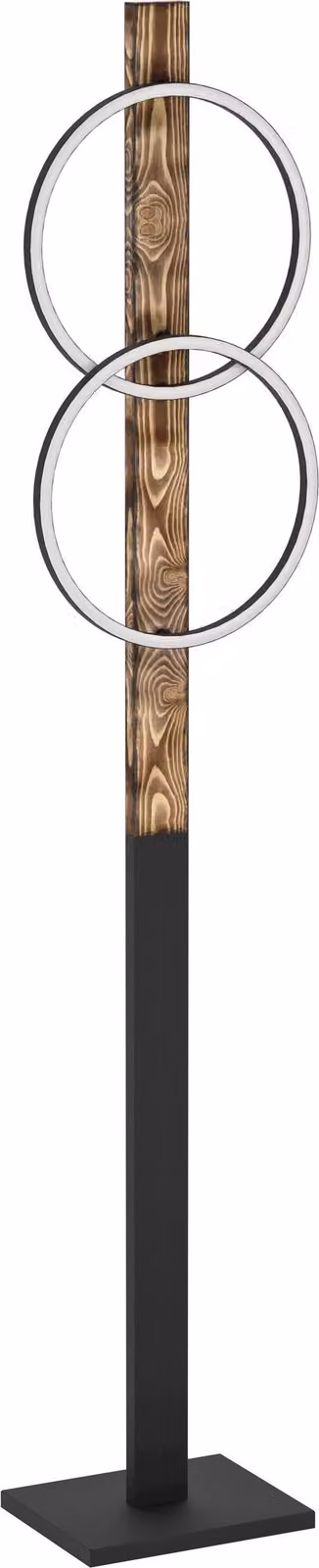 EGLO Boyal, Nero, Marrone, Legno, Camera da letto, Corridoio, Soggiorno, Acciaio, Legno, IP20, Classe II, 24 W