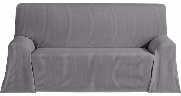 Coperta multifunzione in cotone, 180x260 cm, color antracite, adatta per divano e letto