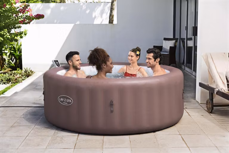 Bestway® LAY-Z-SPA® Hawaii AirJet™ vasca idromassaggio a risparmio energetico con controllo tramite app + gruppo pompa UltraFit™ integrato, per 6 persone Ø 196 x 71 cm, terracotta