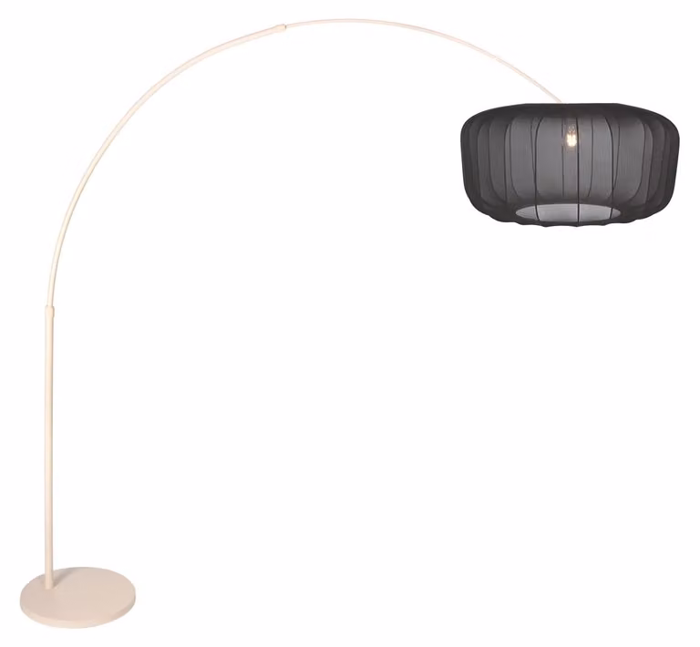 Lampada da terra - crema - Sparkled Light - metallo tessile - Ø 45cm - E27 - 4679CR - Steinhauer