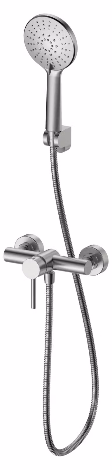 Miscelatore monocomando, acciaio inossidabile spazzolato, set completo da 1,75 metri