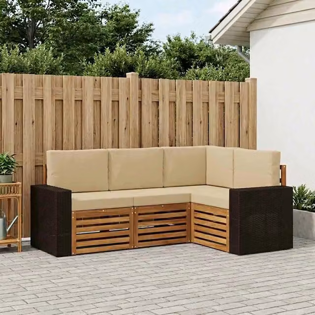 Set di divani da esterno 4 pz Poliestere 3384304