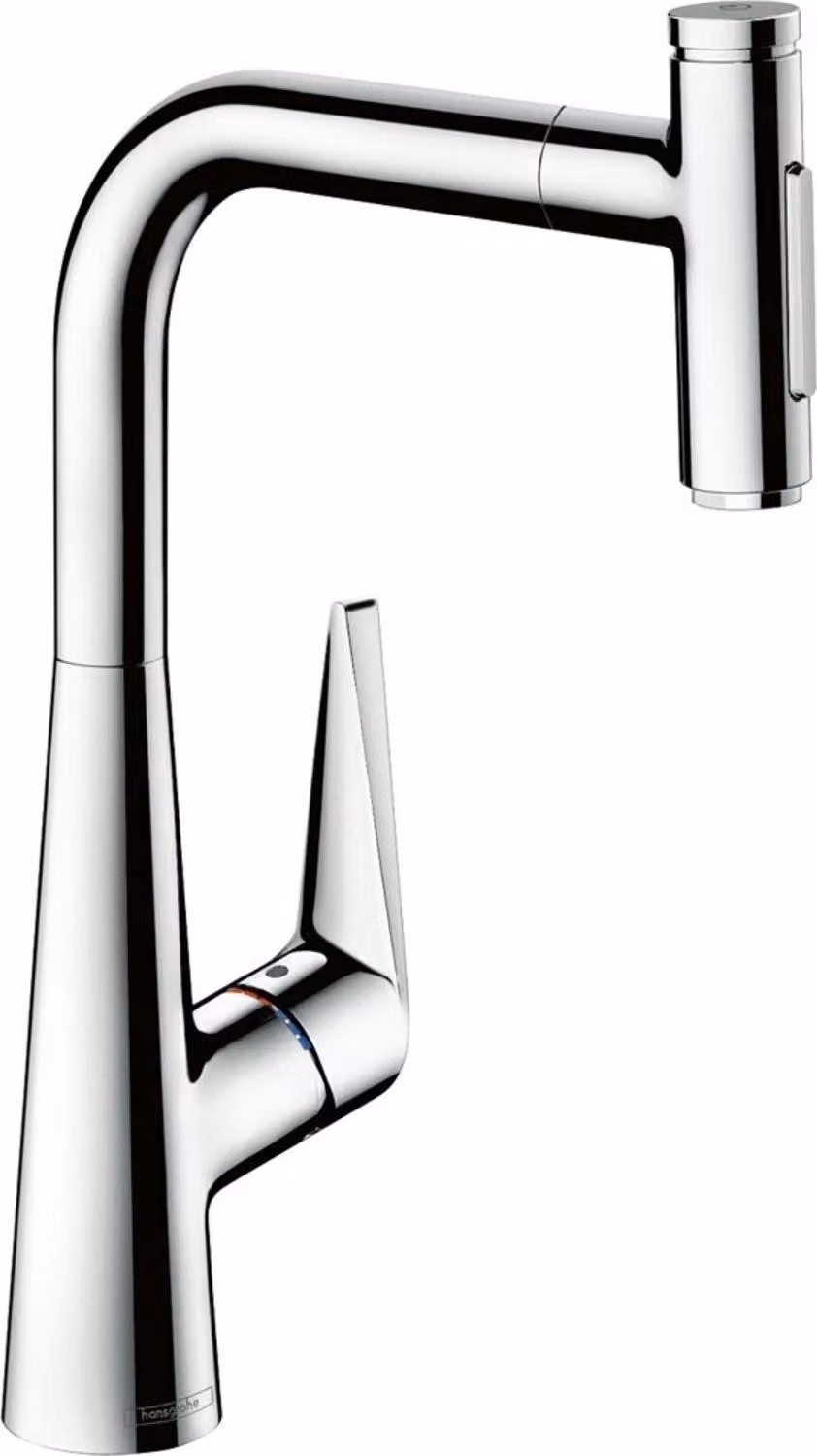 hansgrohe Talis Select M51 Mitigeur monocommande de cuisine 300, douchette coulissante, 2 jets, sBox, 73867000, 73867000