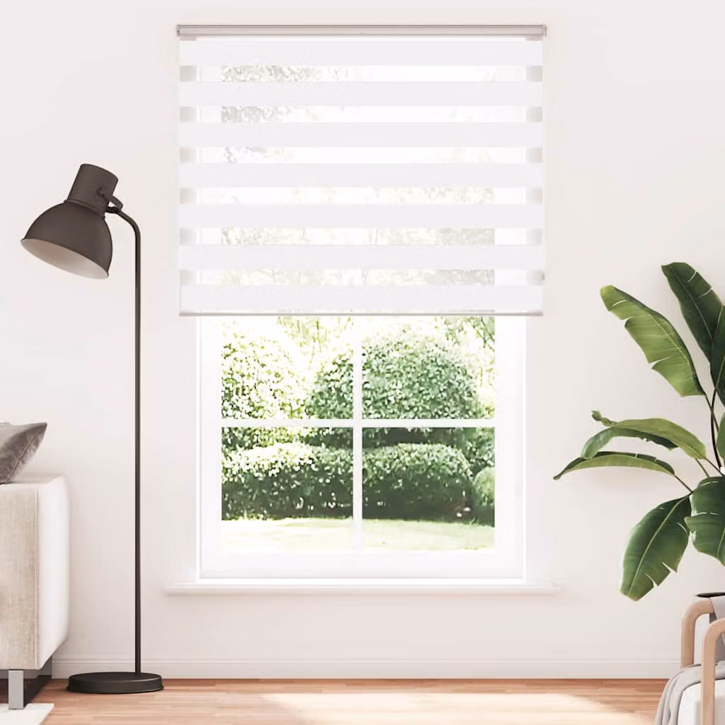 vidaXL Tenda a Rullo Zebra Larghezza Tessuto 135,9 cm Poliestere