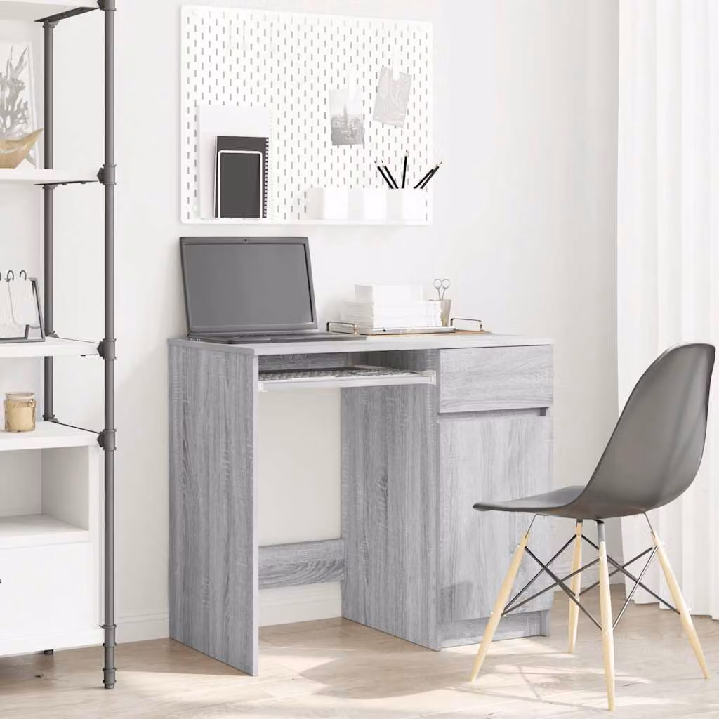 Maison Exclusive - Scrivania Grigio Sonoma 86x49x76 cm Materiale ligneo