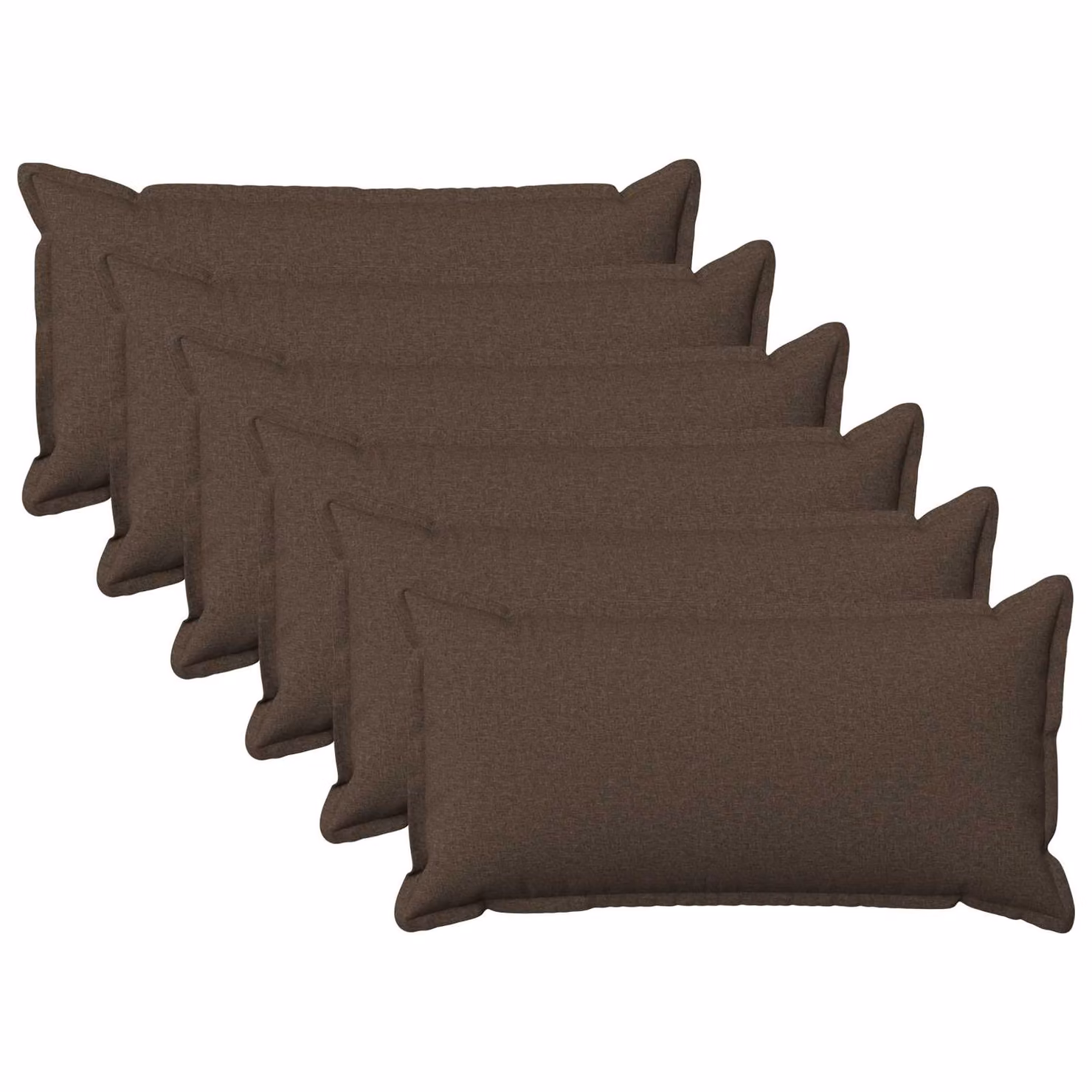 Set di 6 cuscini vidaXL HOUTEN in lino color tortora con fodere lavabili e rimovibili L/P/H: 40 x 40 x 12 cm