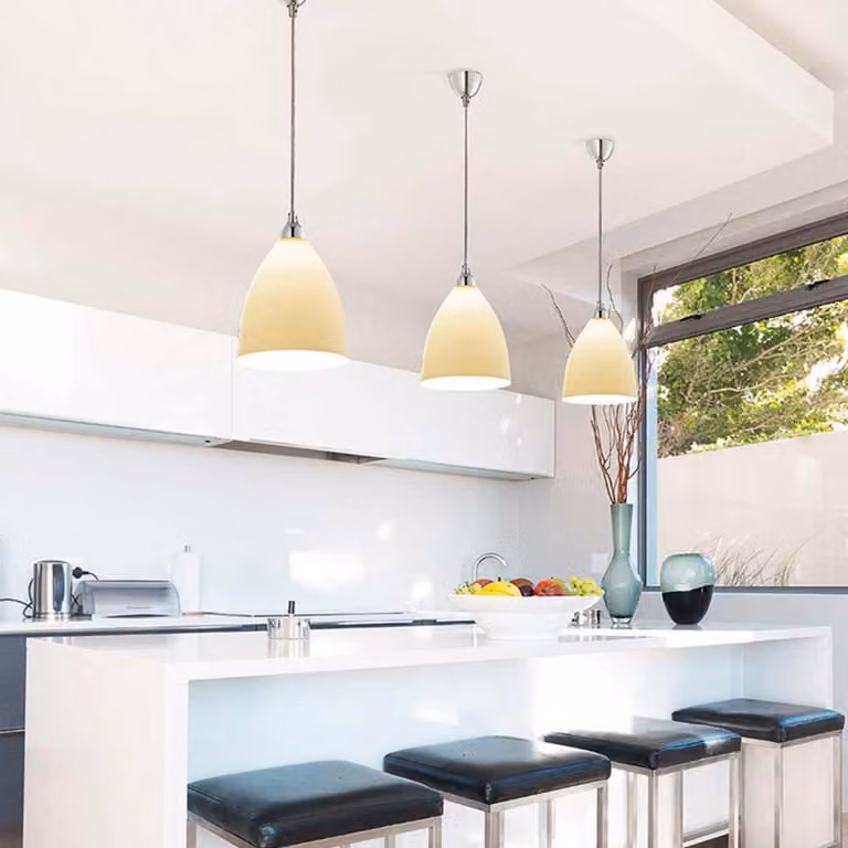 Fabas Luce lampada a sospensione moderna Provenza Ø 20cm ambra Ø 27cm rotonda