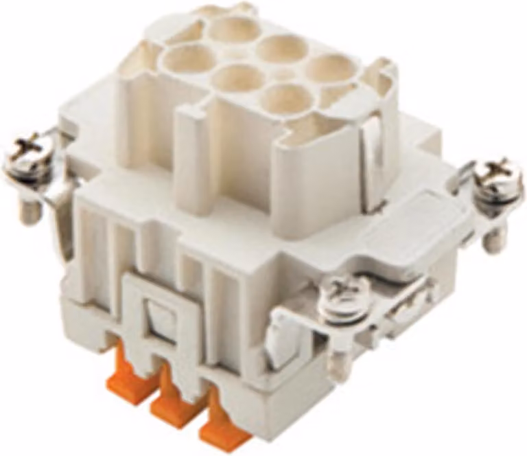 CSHF 06 I.L.M.E. Ilme CSH-SQUICH, inserto per cilindro (F), connettore a molla per guida, 6 poli + PE, 500V, 16A - 1 pezzo