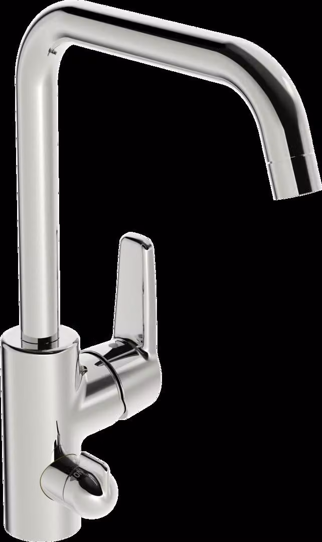 HANSA HANSAPOLO Robinet de cuisine avec vanne de rinçage, robinet darrêt, saillie 200mm, 51602293, 51602293