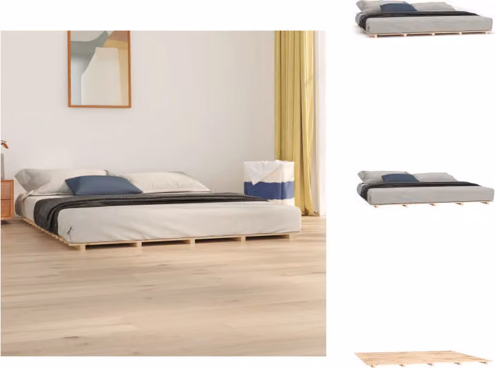 vidaXL Letto in legno massiccio 160x200 cm pino - Letti e strutture letto