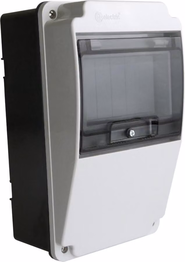 Scatola di distribuzione di energia IP66 Scatola di distribuzione a 6 moduli Scatola portafusibili a montaggio esterno TpE 8018