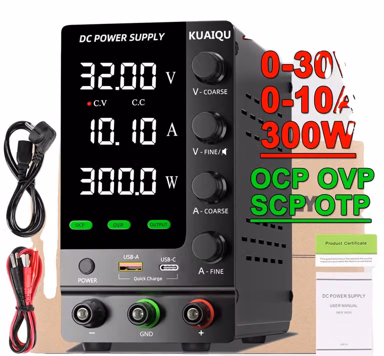 Alimentatore DC, tensione regolabile, funzioni di protezione, modello SPS-C3010S