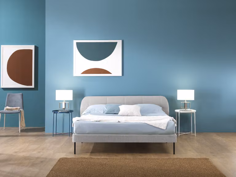 Letto MADRID 140 x 200 cm Grigio chiaro