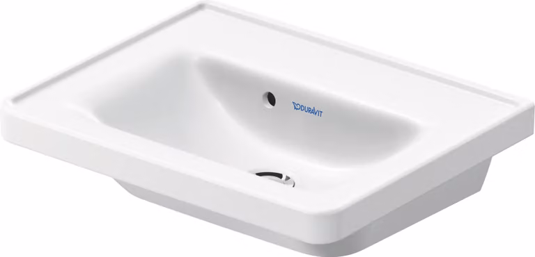 Duravit D-Neo lave-mains, avec trop-plein, sans trou pour robinet, 500x400mm, blanc brillant, 0742500060, 0742500060