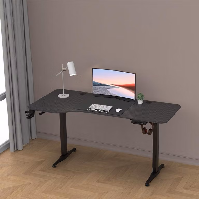 Scrivania regolabile in altezza – Scrivania regolabile per stare seduti o in piedi – Scrivania elettrica – Piano di lavoro regolabile – Scrivania da gaming – 160x75 cm