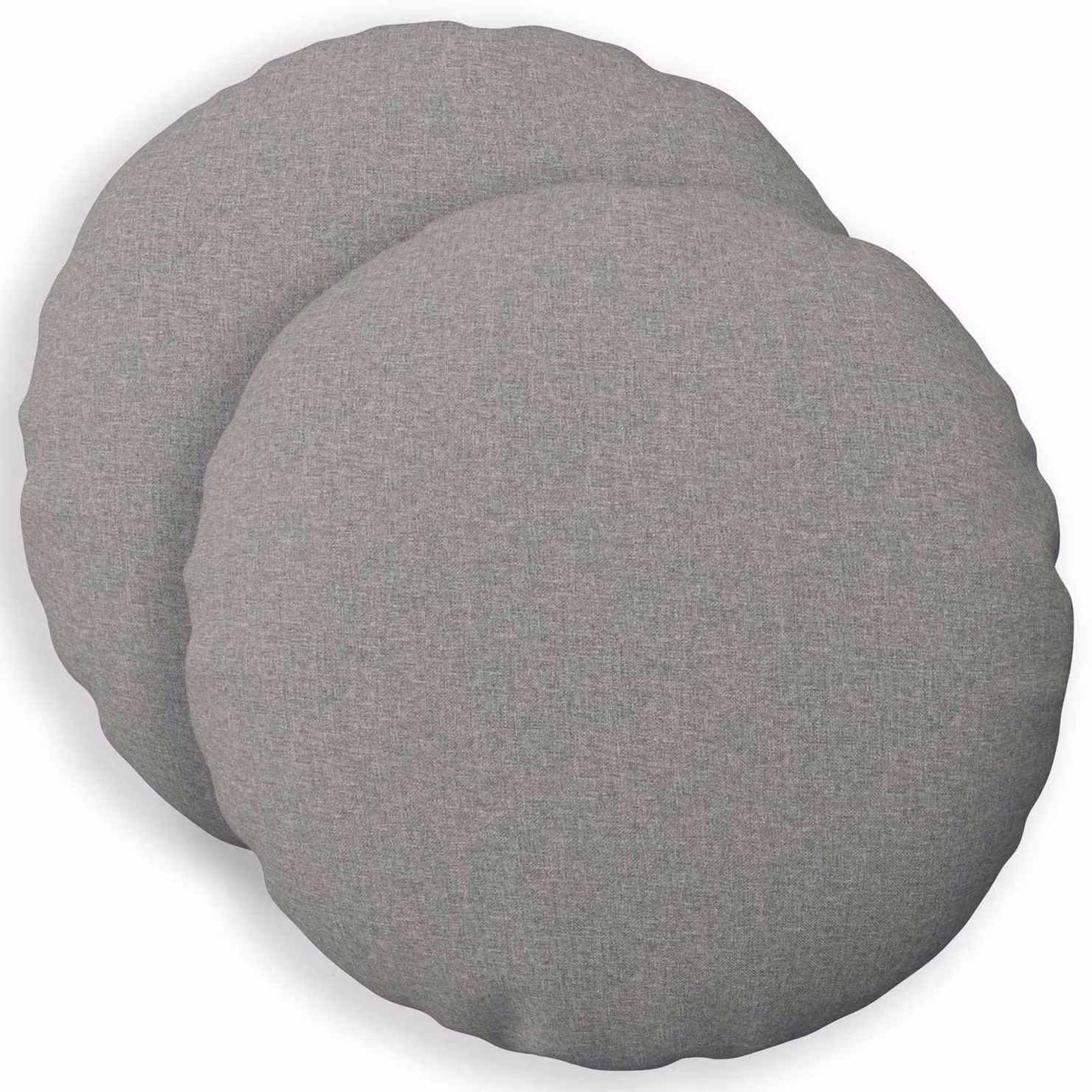 Set di 2 federe rotonde vidaXL HEERLEN in tessuto grigio, Ø 60 cm