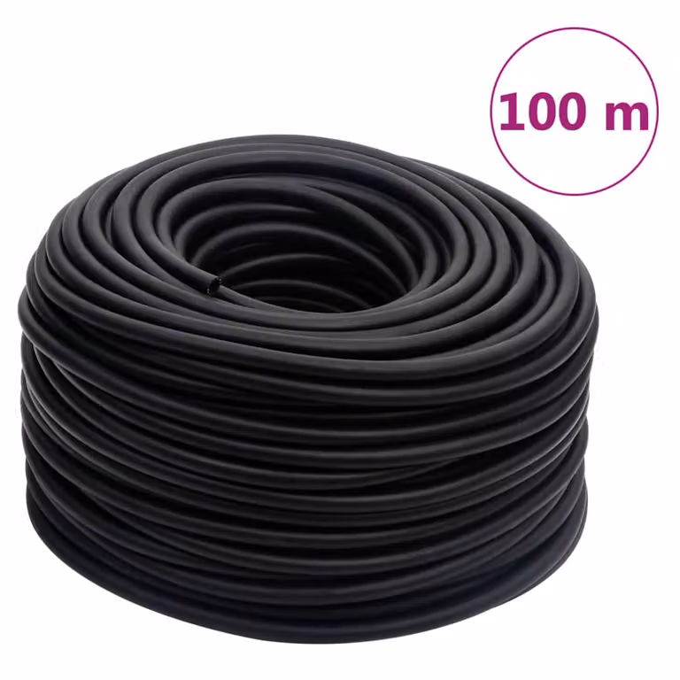 The Living Store Tubo flessibile ibrido nero 100 m in gomma e PVC