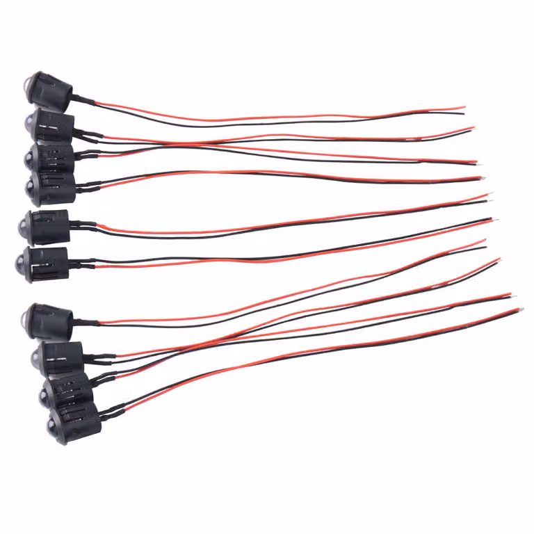 10 pezzi 12V 10mm precablati LED diodi luminosi a luce continua, ultra luminosi, trasparenti (#05)