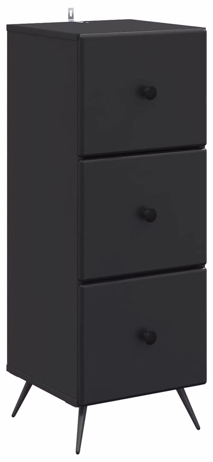 Mobile con Cassetti Nero 33 x 34,5 x 90 cm Legno ingegnerizzato