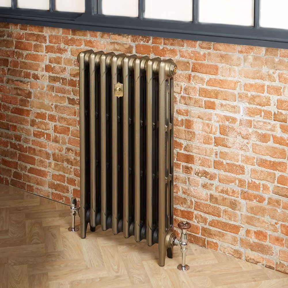 Radiatore Tradizionale in Ghisa - 3 Colonne - Finitura Ottone Naturale - 760 x 263 x 101mm - Mercury