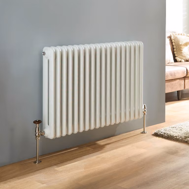 Radiatore Orizzontale a Doppia Colonna - Bianco - 600mm x 820mm  - Atticus