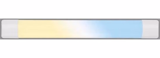 Lampada da officina da 60 cm con strisce LED, 18 W, 2100 lm, 2 modalità, colore della luce regolabile