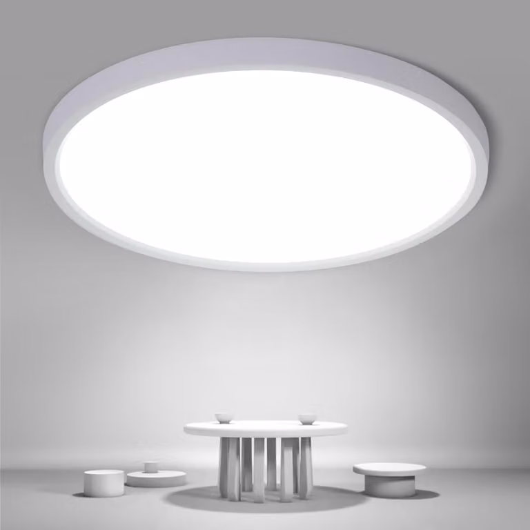 Lampada a soffitto LED Osairous, diametro 40 cm, 36W, design piatto e rotondo, grado di protezione IP44 (resistente all'acqua), temperatura di colore 6500K (luce bianca), luminosità 3980 lumen. Ideale per soggiorno, camera da letto, bagno, cucina e corrid