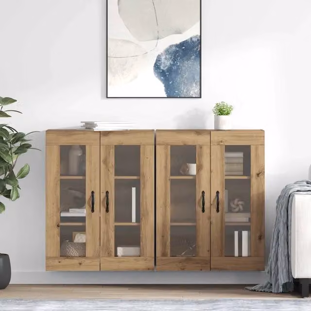 Armadi da Parete 2 pz Rovere artigianale 69,5 x 34 x 90 cm 3402687