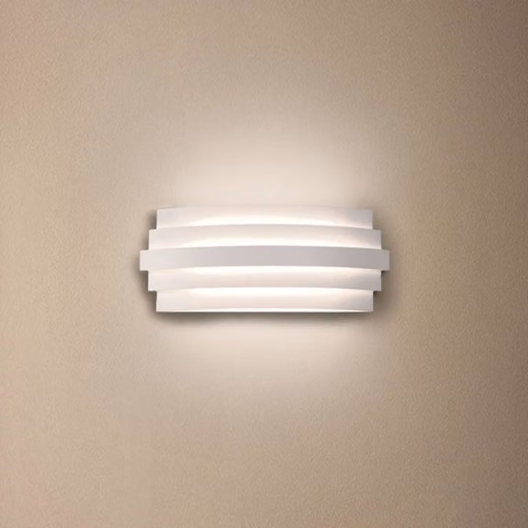 ACB ILUMINACIÓN Applique da parete a LED Luxur, Bianco / Opale, Corridoio, Alluminio, Design, Applique a LED