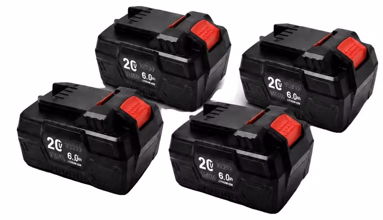 Batterie per utensili elettrici, capacità di 6000 mAh, compatibili con gli utensili Parkside da 20V, confezione da 4 batterie da 20V e 6.0Ah