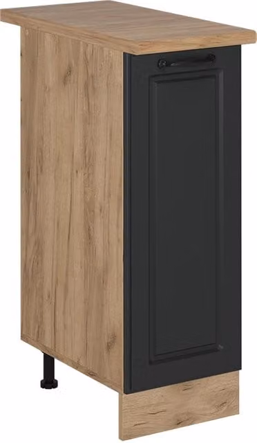 Armadio cucina dispensa alto R-Line Antracite rustico/Rovere dorato 30 cm, PL Rovere Vicco
