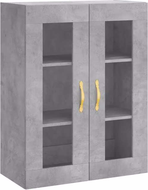 Elegante pensile di design con ampia capacità contenitiva 69 x 34 x 90 cm realizzato in legno composito grigio cemento 02_0048613