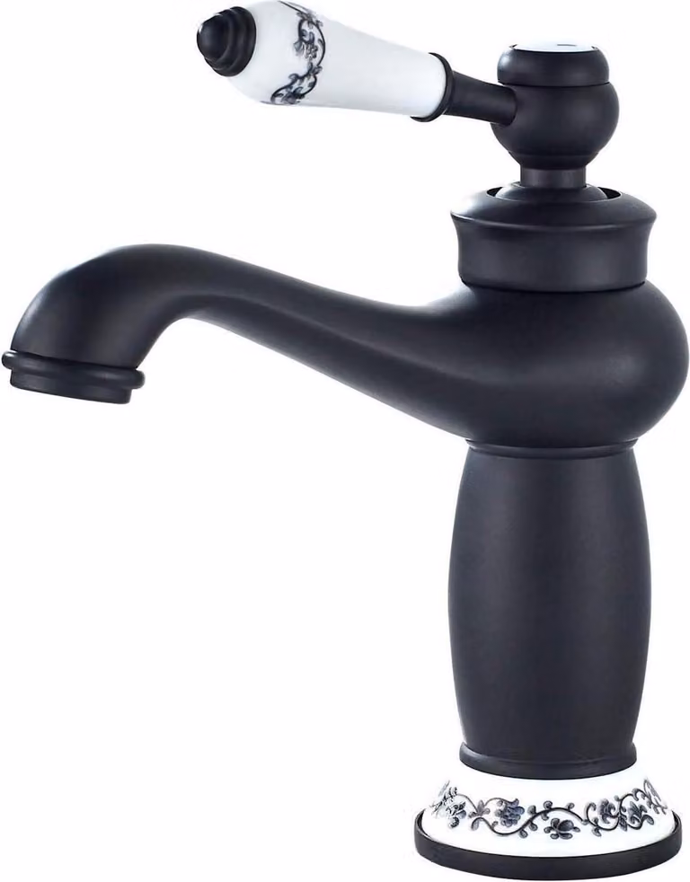 Rubinetto Namuoto nero per miscelatore per lavabo, nucleo valvola in Vetroceramica, ottone