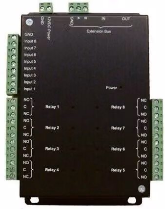 Modulo estensione Prastel MT15000/EXT-IO per MT50000/2 con 8 ingressi e 8 uscite, colore nero