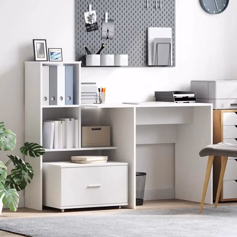 Carrello mobile con cassetti vidaXL bianco moderno L: 55 cm, P: 45 cm, H: 33,5 cm