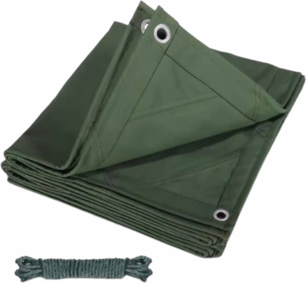 Telone di tela 200×300 cm - Idrorepellente - Per tettoia, tenda, auto, barca e tetto - Pesante - Campeggio e protezione - Verde