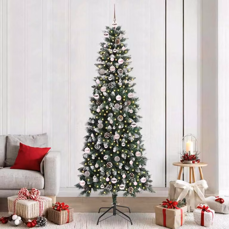 Maison Exclusive - Albero di Natale artificiale verde, 240 cm, in PVC, plastica e acciaio