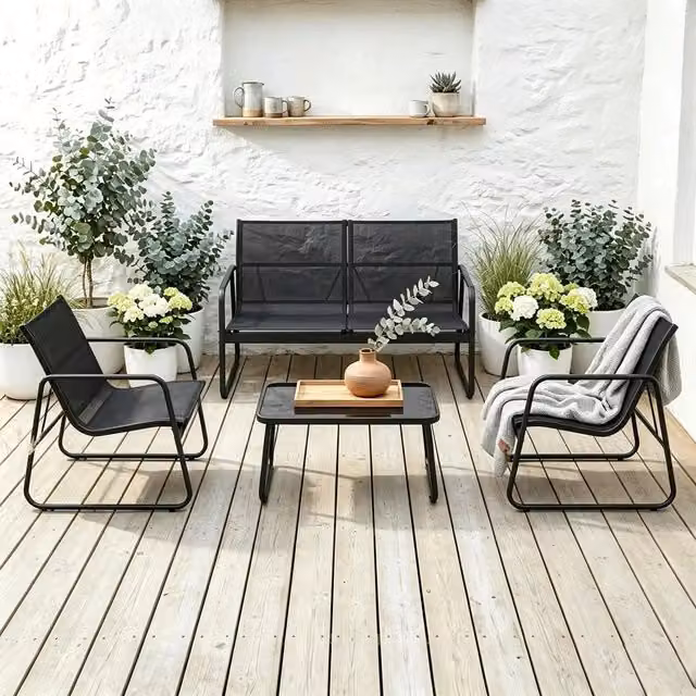 Set da giardino in alluminio gardenia antracite