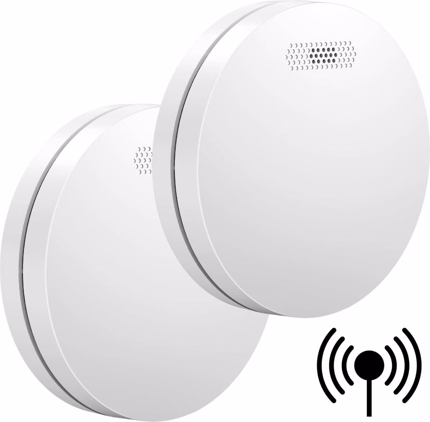 Aroha Link Rilevatore di Fumo Collegabile - Batteria da 10 Anni, Sensore Fumo Interconnesso - Allarme Anticendio - 2 pezzi