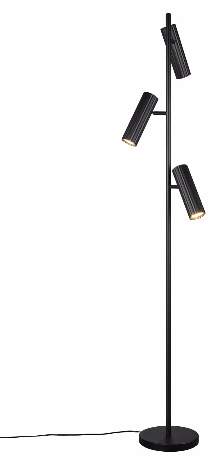 Trio 467700332 Soka GU10 lampada da terra a 3 pieghe ⌀22cm nero opaco