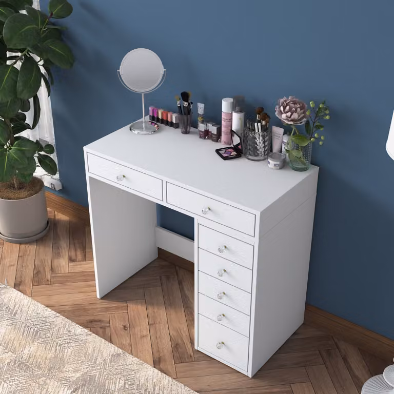 Skye Decor, BJ108 - 2437, Tavolo da trucco, Bianco, 90 x 81,6 x 44,5 cm