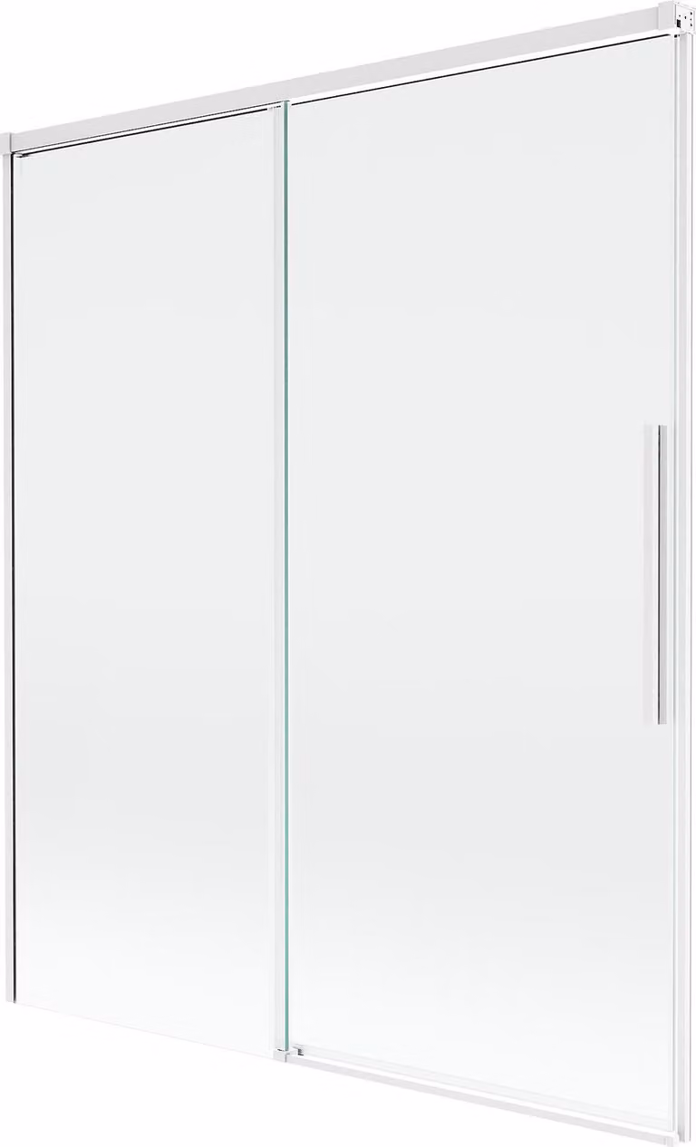 Mexen Rox paravento per vasca da bagno a 2 ante scorrevoli 140 x 150 cm, trasparente, bianco - 8C9-140-001-20-00