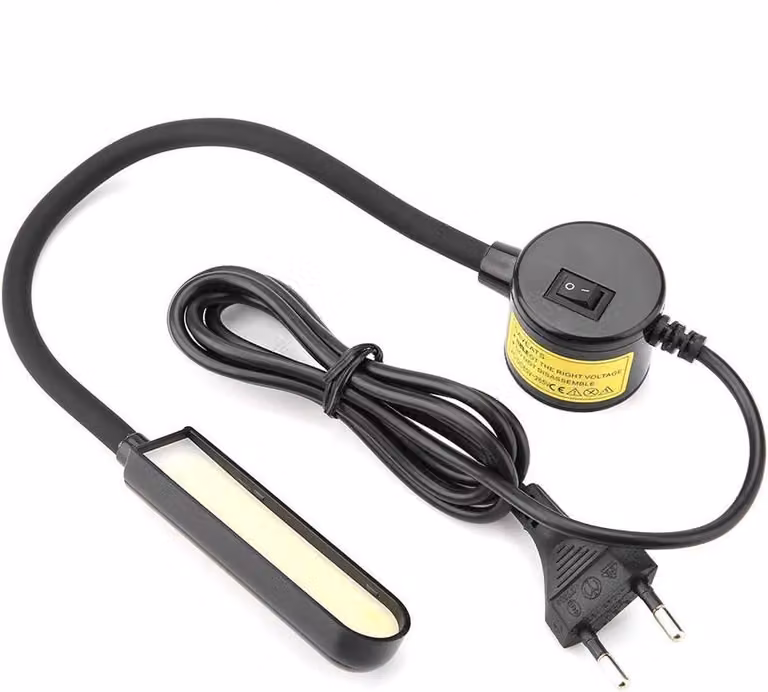 Lampada da lavoro per cucito Naailicht da 6W COB, regolabile, con base magnetica (colore: spina EU)
