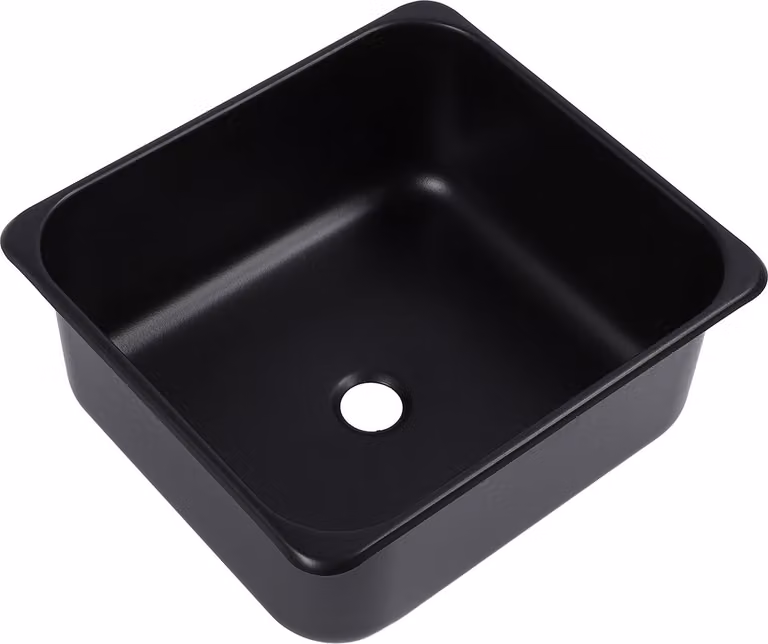 Lavello da cucina per camper in acciaio inox 304, 34,8 x 31,8 x 15,9 cm, vasca singola da incasso con scarico da 40 mm per caravan, barche, camper, camion