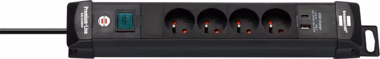 Ciabatta multipresa Brennenstuhl Premium-Line con 4 prese e porta USB-C PD da 30 W