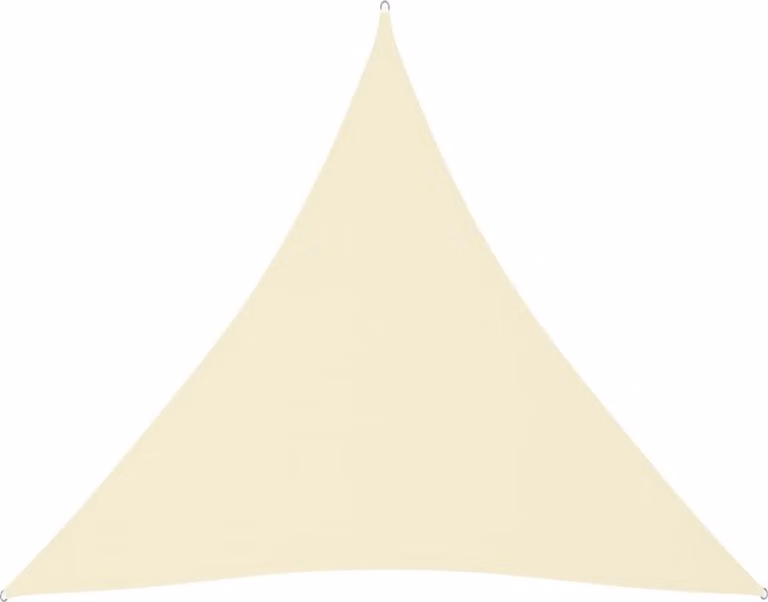 The Living Store Tenda da sole in tessuto Oxford triangolare 3x3x3 m Crema