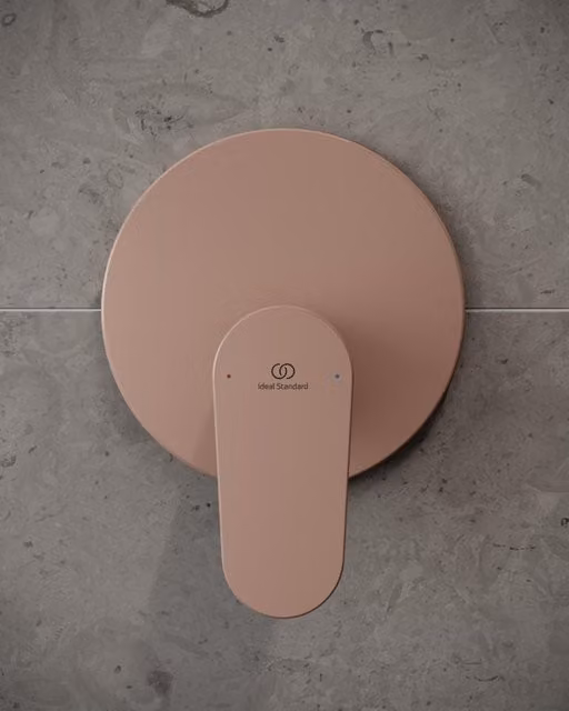 Rubinetto per incasso doccia a leva singola Ideal Standard Cerafine rosa opaco con safety stop