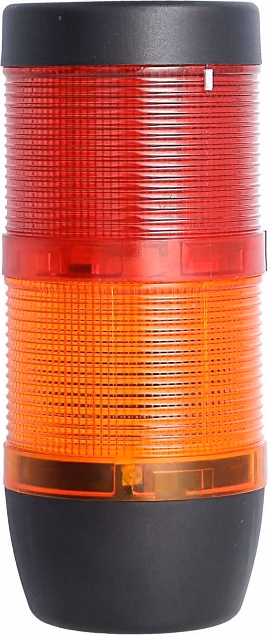 Colonna segnaletica STEX24 giallo-rosso, 70 mm, 24 V CA/CC, luce lampeggiante a LED SS70-OB2/24 117 Dimensioni Lunghezza 161,0 mm, diametro 70,0 mm - 1